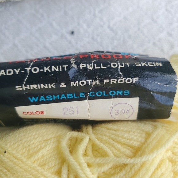Vintage Coats And Clark Yarn Red Heart Baby Wool Nylon Pompadour Lot Color 802 - Picture 11 of 16
